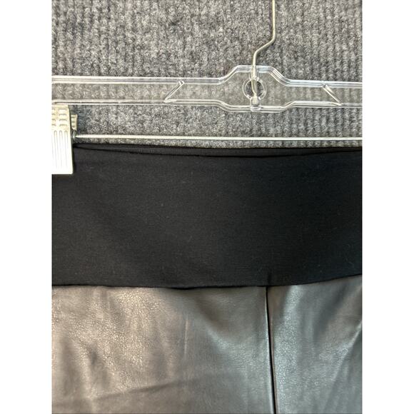 Assets By Spanx Womens Faux Leather Leggings Size Large Black Pull On Strech - Picture 4 of 8